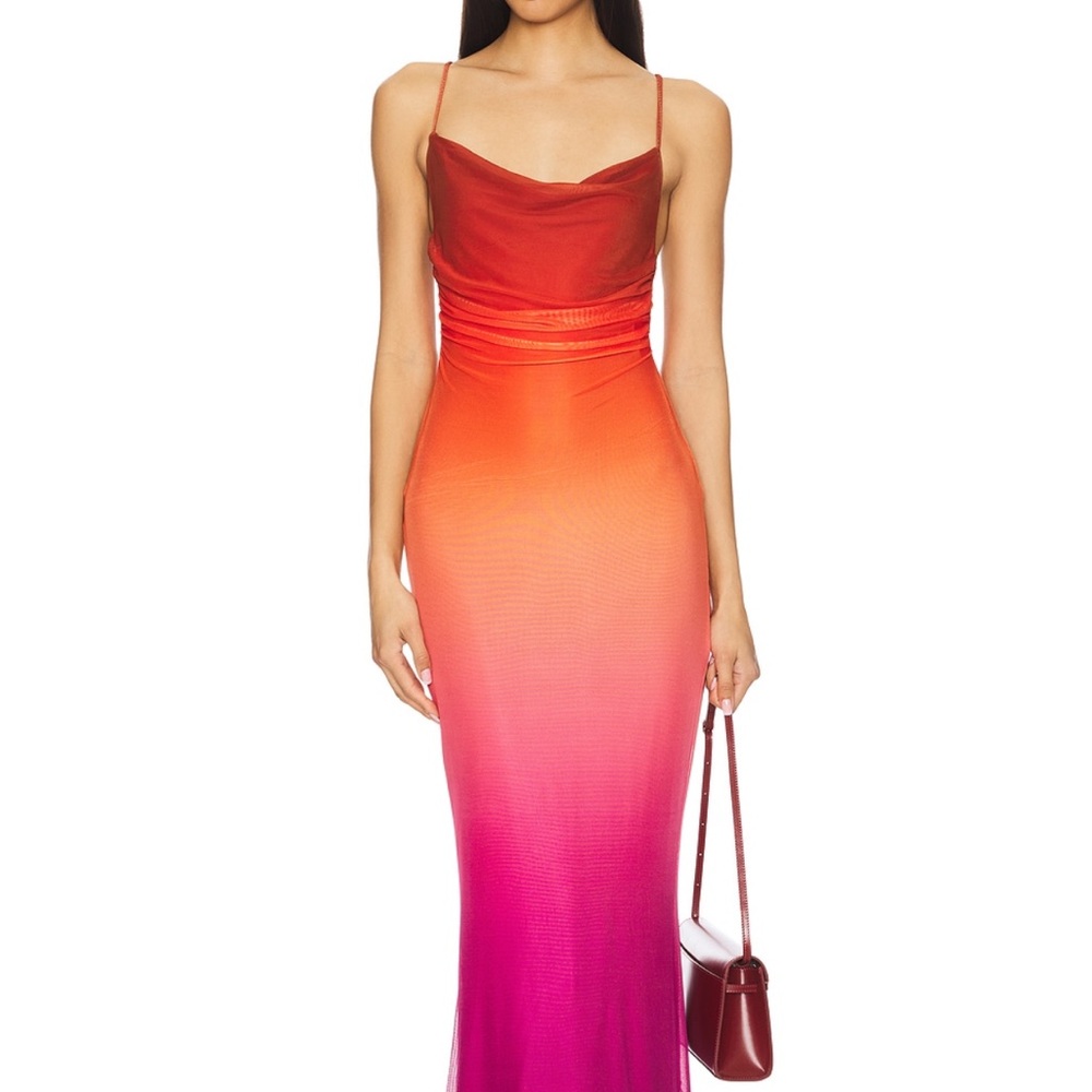 MINKPINK Cosima Ombre Mesh Maxi Dress